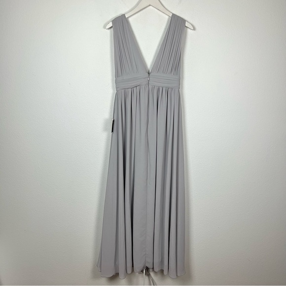 Lulu’s Heavenly Hues light grey flowy maxi dress Size Medium - Picture 7 of 9